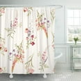 thumbnail image 1 of Libin Watercolor Floral Pattern Delicate Flower Summer Wallpaper Snapdragon Echinacea Lupine Shower Curtain 66x72 inch, 1 of 3