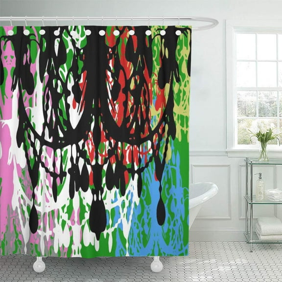 Libin Wedding in Love Chandelier XLarge X More Birthday Party Shower Curtain 60x72 inch