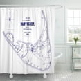 thumbnail image 1 of Libin Weddings Nantucket Island Ma Vintage Map Old Antique Shower Curtain 60x72 inch, 1 of 3