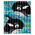 thumbnail image 1 of Libin Whale Shower Curtain 60x72 inches, 1 of 3