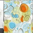 thumbnail image 1 of Libin Whimsical Floral Textures Wallpaper Pattern Shower Curtain 60x72 Inches, 1 of 3