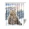 thumbnail image 1 of Libin Wild Bear In WinterShower Curtain Bathroom Decor 60x72 Inch, 1 of 3