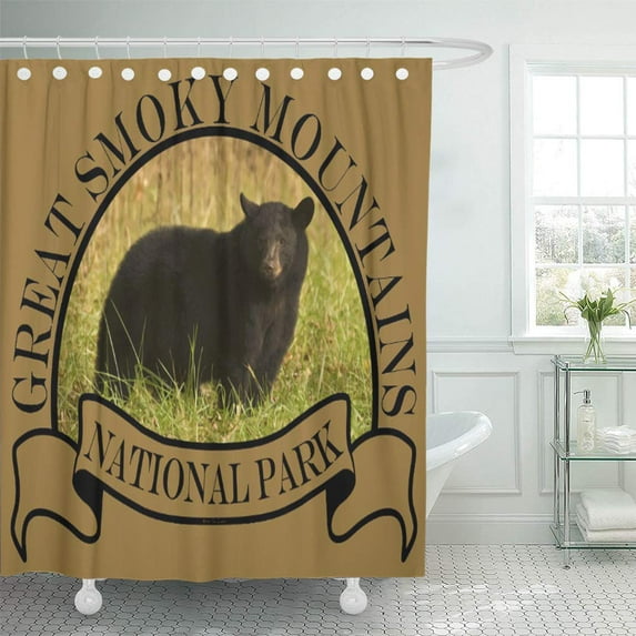 Libin Wildlife Smoky Mountain National Park Black Family Vacation Shower Curtain 66x72 inch