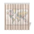 thumbnail image 1 of Libin World Map Shower Curtain, Educational Chart Polyester Fabric Shower Curtain Bathroom Sets with Hooks 66x72 Inches, 1 of 3