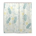 thumbnail image 1 of Libin Yellow And Blue Leaves Shower Curtain Waterproof Bathroom Shower Curtain 66x72 inches, 1 of 3