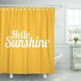 thumbnail image 1 of Libin Yellow Color Hello Sunshine Modern Shower Curtain 66x72 inch, 1 of 3