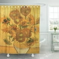 thumbnail image 1 of Libin Yellow Floral Vase Sunflowers by Vincent Van Flowers Still Shower Curtain 66x72 inch, 1 of 3