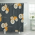 thumbnail image 1 of Libin Yellow Graphic Cool Tractor Auto Baby Boy Car Cartoon Childish Shower Curtain 60x72 inch, 1 of 3