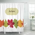 thumbnail image 1 of Libin Yellow Shape Colorful Leaf Autumn Leaves Orange Fall Thanksgiving Shower Curtain 66x72 inch, 1 of 3
