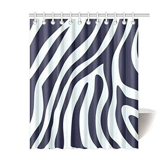 Libin Zebra Safari Shower Curtain Polyester Fabric Bathroom Decorative Curtain Size 60x72 Inches