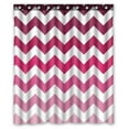 thumbnail image 1 of Libin Zig Zag Chevron Waterproof Shower Curtain Bathroom Decor Sets with Hooks 66x72 Inches, 1 of 3
