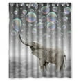 thumbnail image 1 of Libin animal Elephant Blowing Bubble Shower Curtain Polyester Fabric Bathroom Decorative Curtain Size 60x72 Inches, 1 of 3