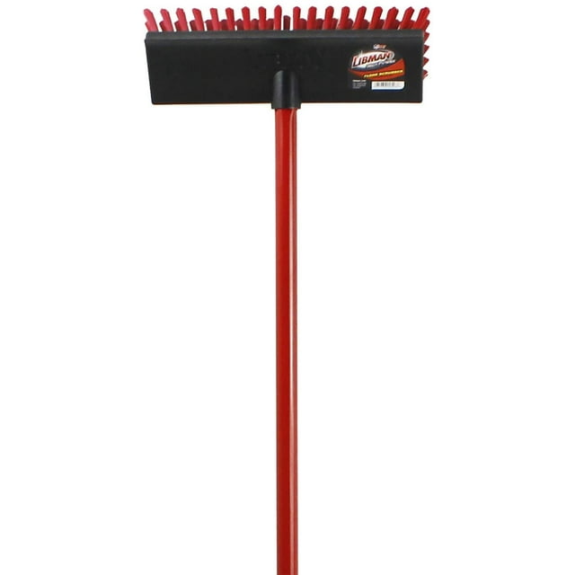 Libman 10 in. W Hard Bristle 48 in. Steel Handle Floor Scrub Brush