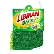 Libman 2-Sided Wet & Dry Microfiber Mop Refill, Green Velcro Gripper Attached to Mop Frame