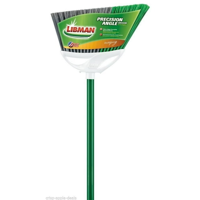 Libman 201 Precision Angle Broom with Recycled Broom Fibers