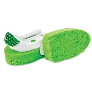 Libman All-Purpose Scrubbing Dish Wand - Fillable, with 4 Multi-Purpose  Sponge Head Refills Green Large Handle