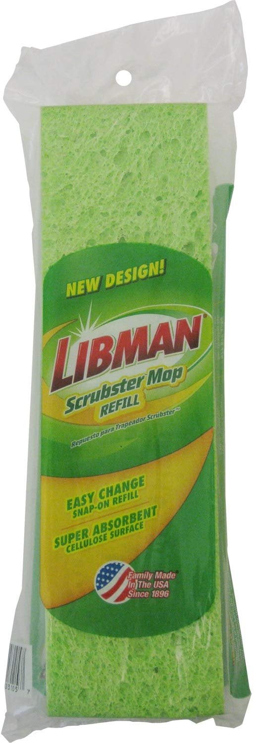 Libman Extra Absorbent Floor Cleaning Sponge Mop Refill, 8.75