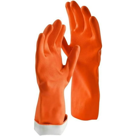 Libman Cleaning Gloves - Latex, Medium - Orange