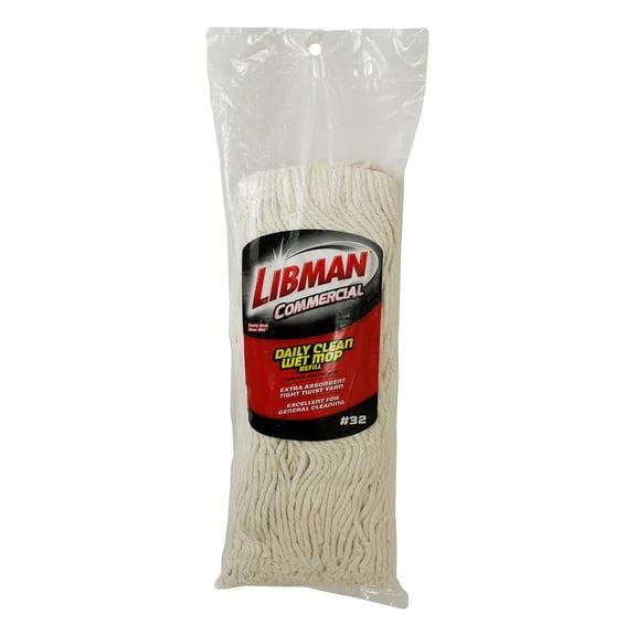 Libman All-Purpose Cotton Mop Head Refill, White
