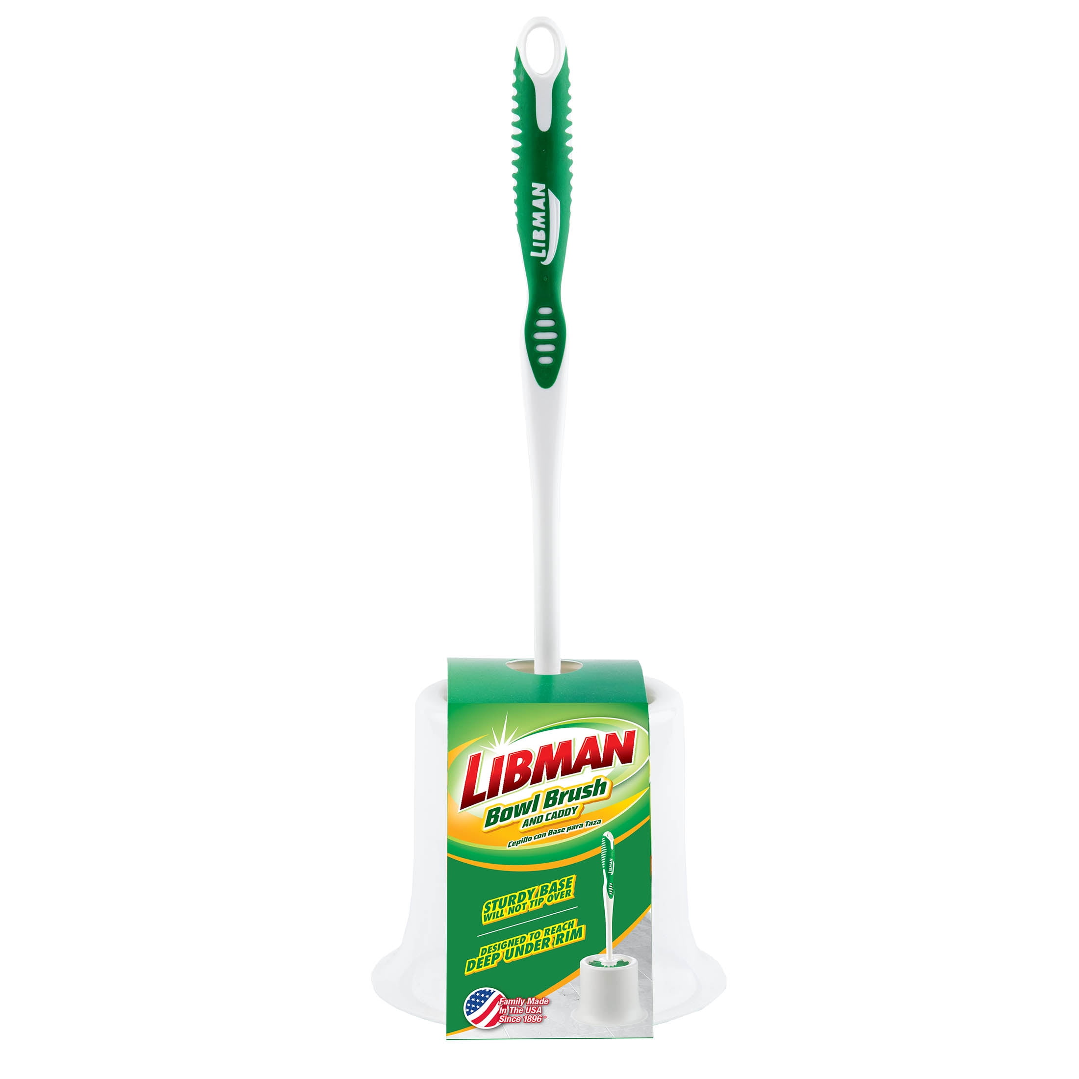Libman Green and White Toilet Bowl Brush with Caddy