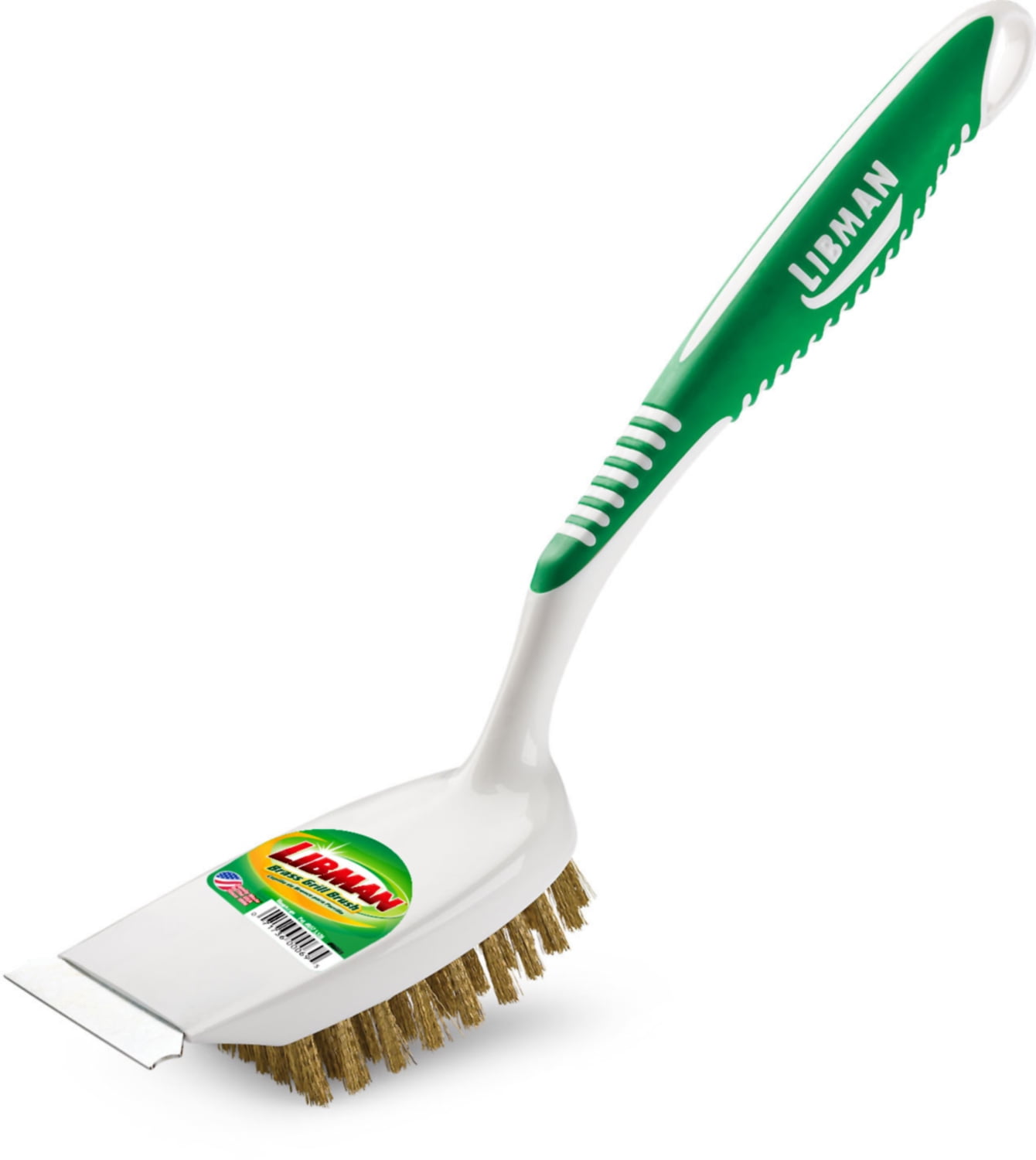 Libman Brass BBQ Grill Brush With Stainless Steel Scraper