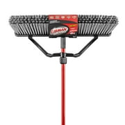 Libman 24 Push Broom Rough Surface Red Black 3/Carton