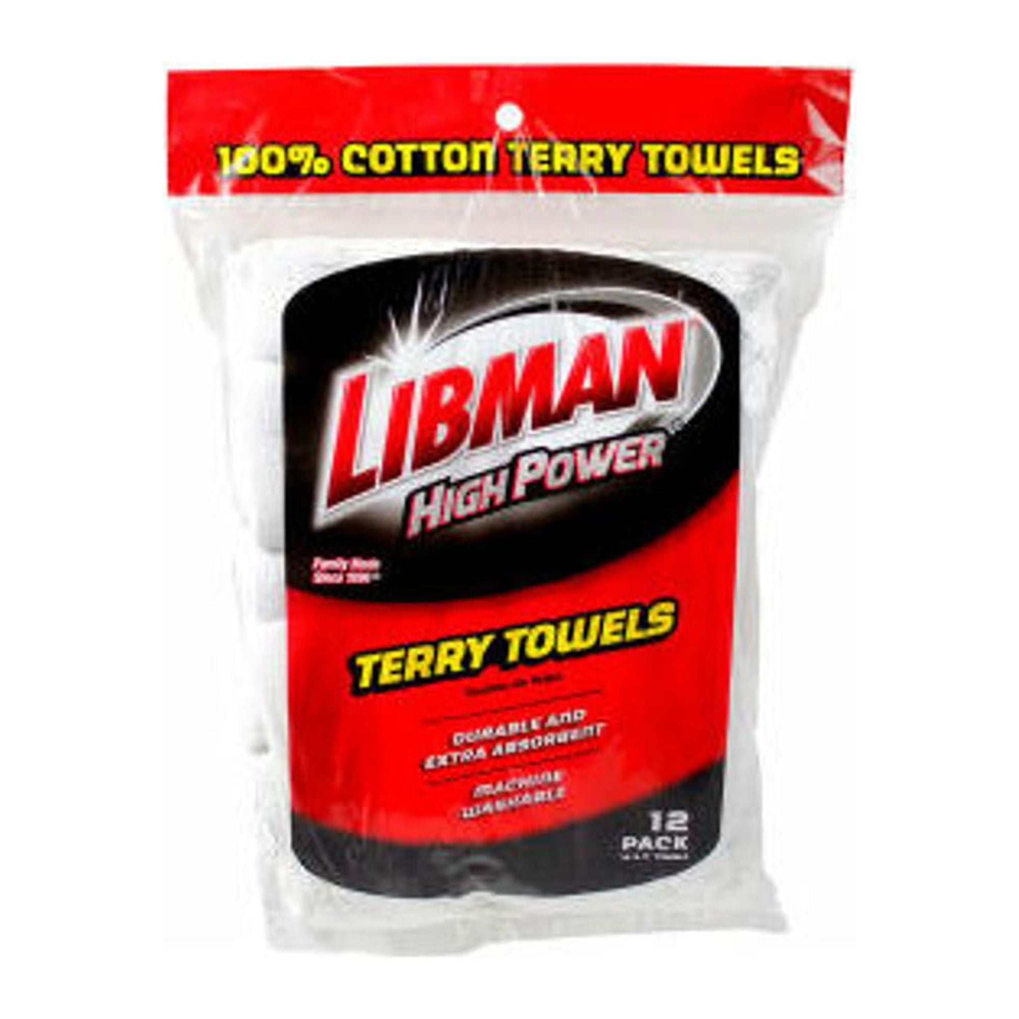 Libman All-Purpose Machine Washable 100% Cotton Terry Towels