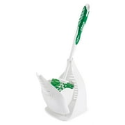 Libman Designer Bowl Brush & Caddy Set White Polypropylene Base Green Fibers