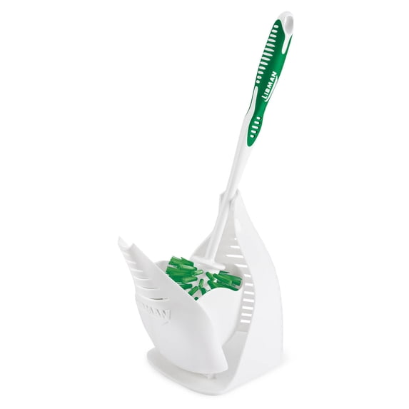 Libman Designer Bowl Brush & Caddy Set White Polypropylene Base Green Fibers