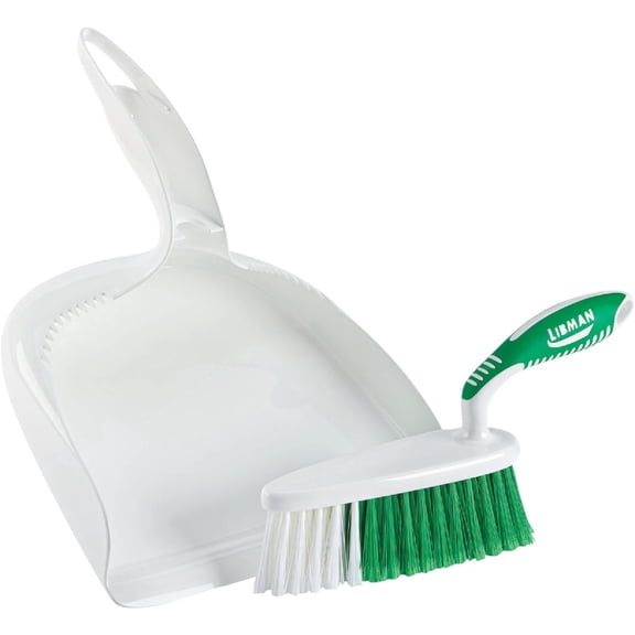 Libman Dust Pan and Brush Set - Polypropylene, Multicolor - 2 Piece Set Interior & Exterior Use, Professional Finish