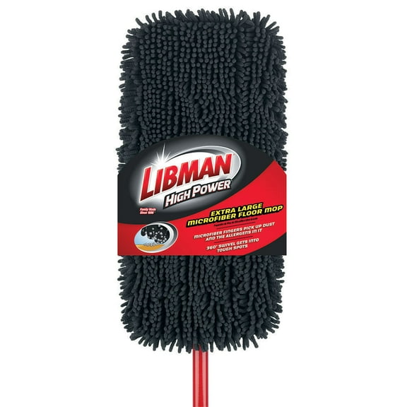 Libman Extra Large Microfiber Floor Mop Red Black