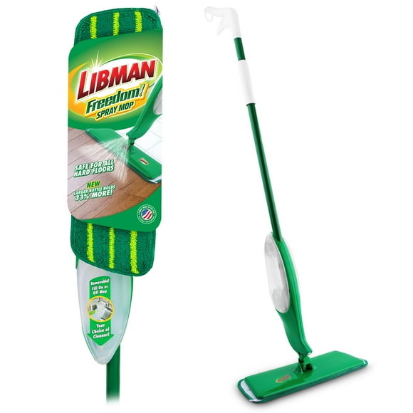 Libman Freedom Spray Mop with Reusable Microfiber Pad and Refillable Tank for Multi-Surface Cleaning