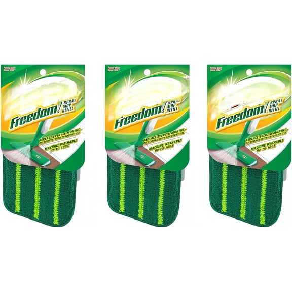 Libman Freedom Spray Mop Refill | Microfiber Mop | Household Essentials | Hardwood Floor Cleaner | Wall Mop | Cleaning Supplies | Floor Mop | Three Replacement Heads