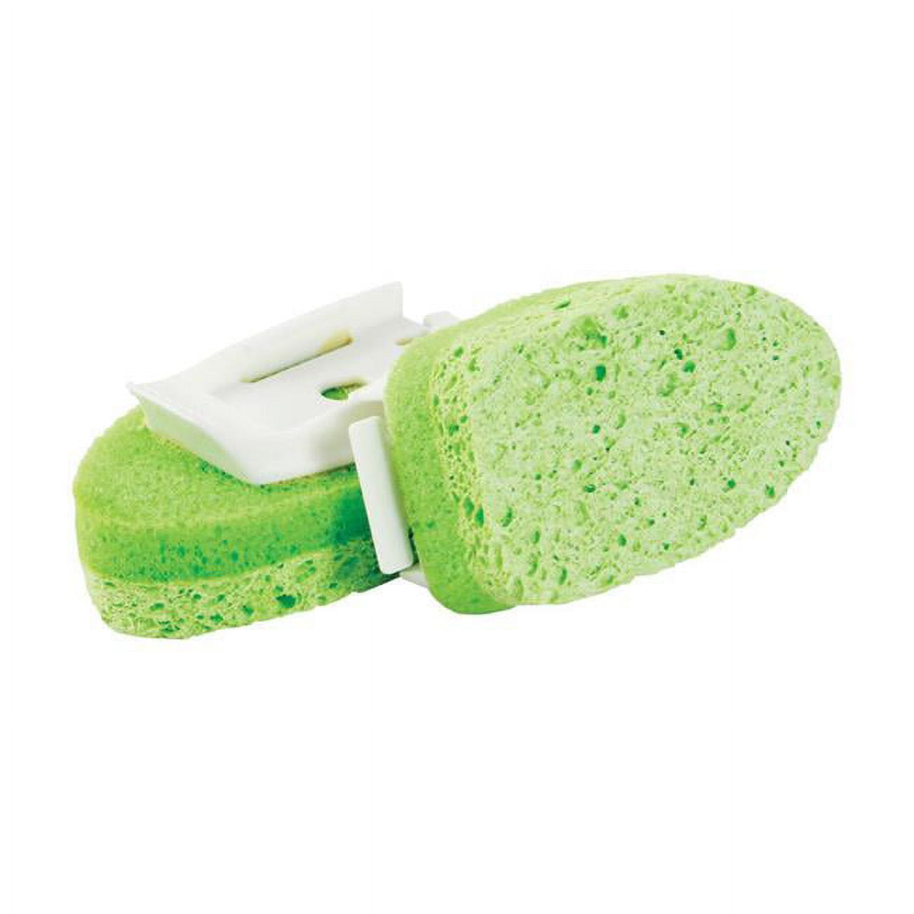 Libman Commercial Gentle Touch Foaming Dish Wand Refills, 3-5/8”H x  3-1/8”W, Green, 2 Sponges Per Pack, Set Of 6 Packs