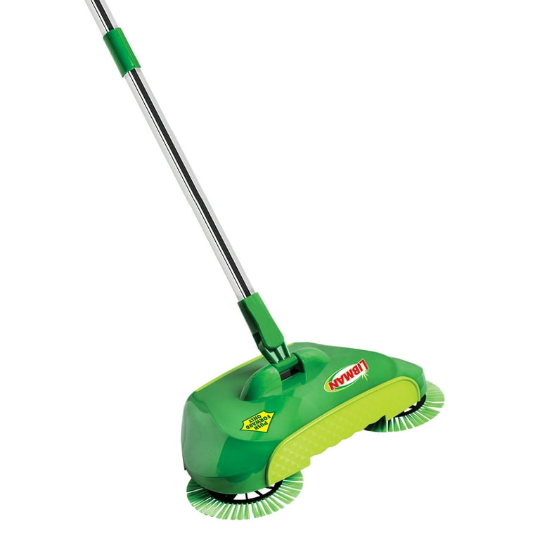 Libman Green Steel Handle Spiral Sweep Broom with Ultra Soft Broom 