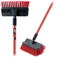 thumbnail image 1 of Libman 60"  Scrub Brush Heavy Duty Dual Scrub Steel Handle Red Black, 1 of 11