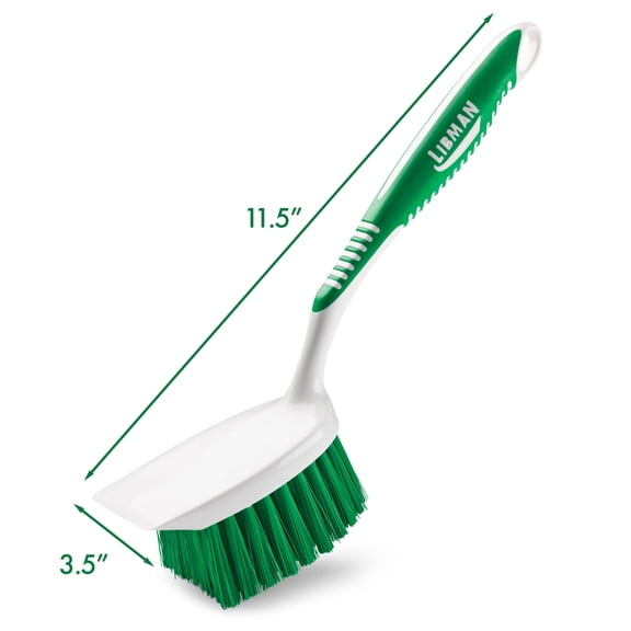 Libman Heavy Duty Scrub Brush with Ergonomic Grip and Scraper Edge