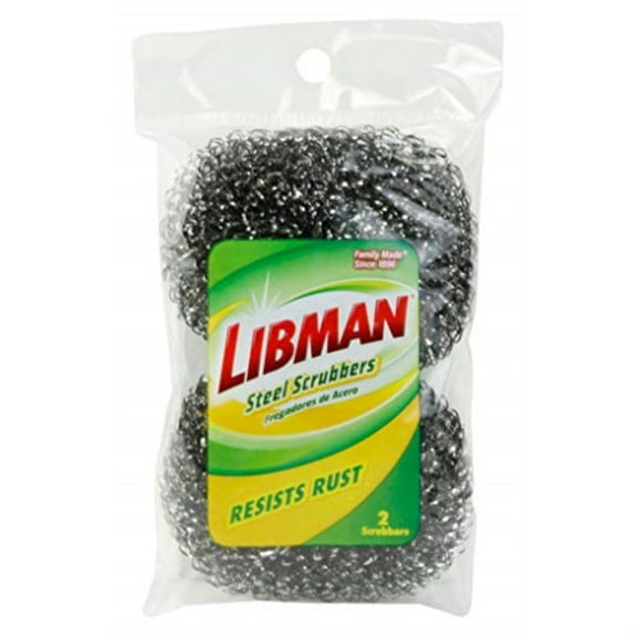 Libman Heavy-Duty Wire Mesh Sponges & Woven Scrubbers (2-Pack) #63