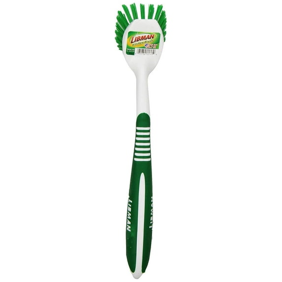 Libman Kitchen Scrub Brush - Heavy Duty, Stiff Bristles - Green