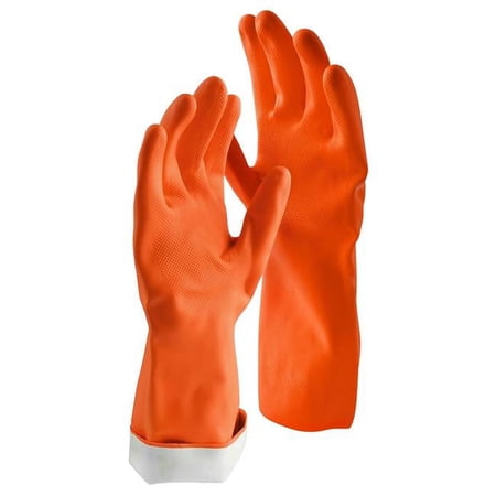 Libman Latex Cleaning Gloves - Orange - Small