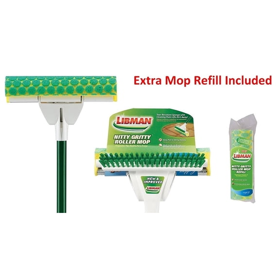 Libman Nitty Gritty Roller Mop With Extra Mop Refill