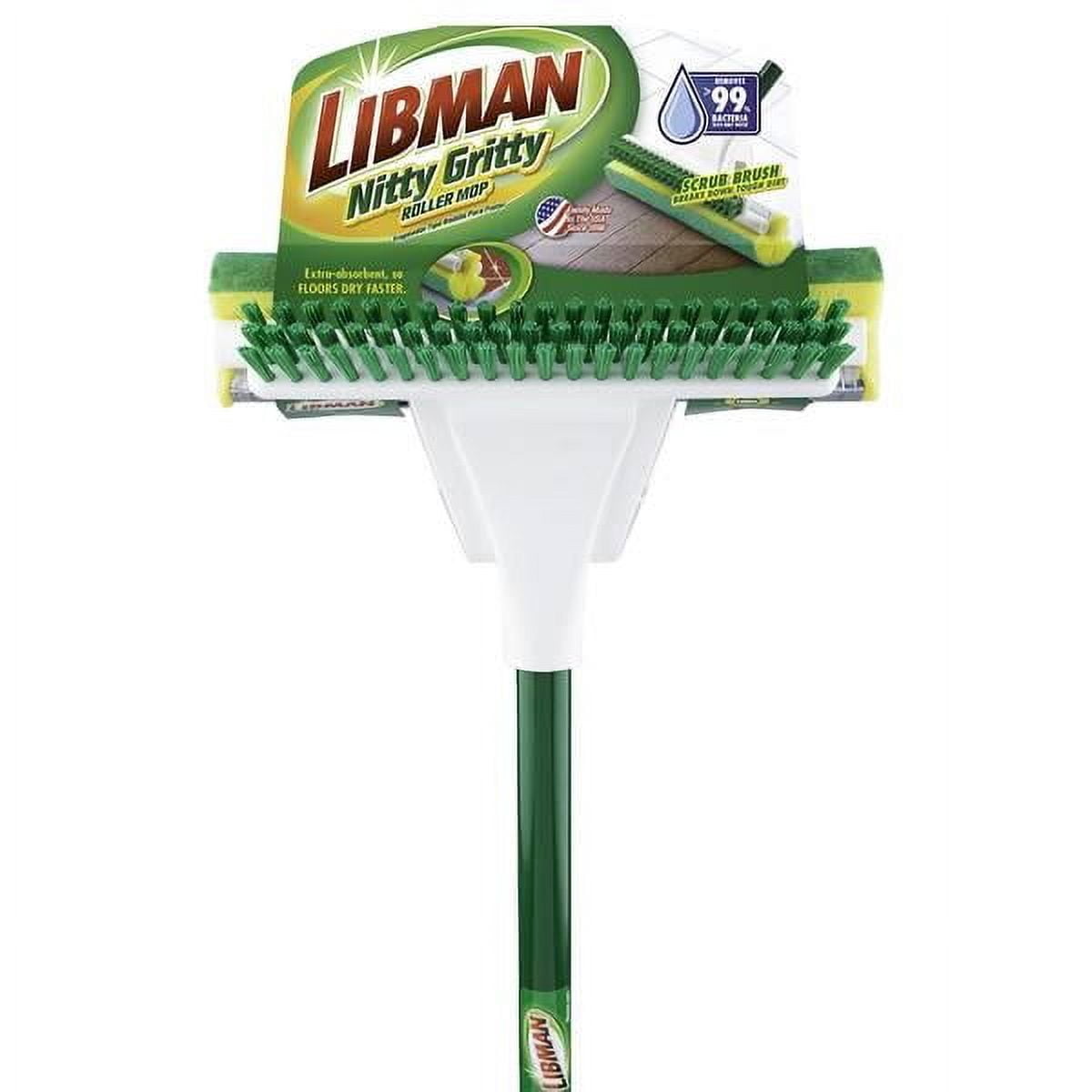 Libman Green and White Nitty Gritty Roller Mop with Scrub Brush