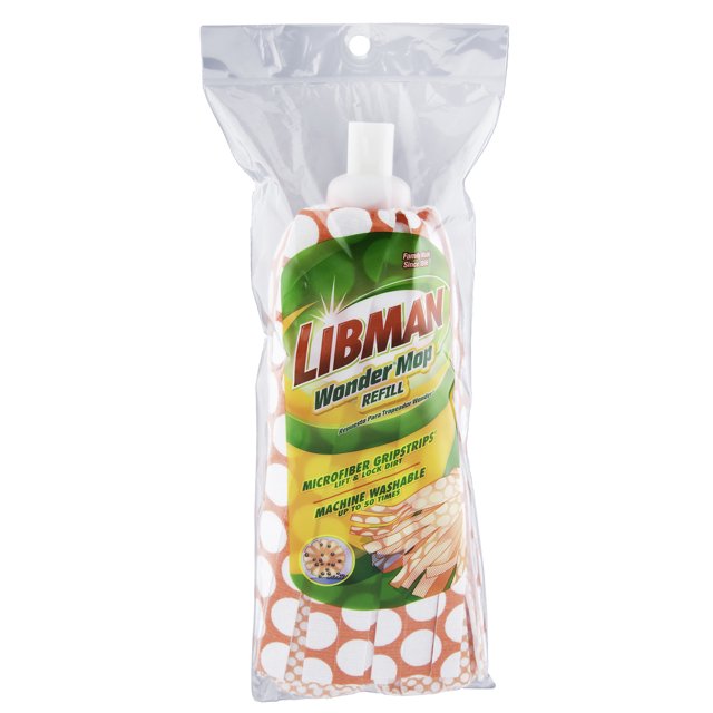 Libman Orange and White Premium Synthetic Wonder Mop Refill Head with