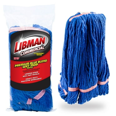Libman Premium Blue Blend Wet Mop Refill Clip-on Attachment