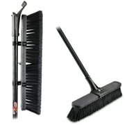 Libman Push Broom 18" Multi Surface Black/Red Steel Handle