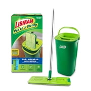Libman Rinse N Wring Flat Mop System with Microfiber Pad and Bucket