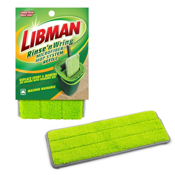 Libman Rinse 'N Wring™  Microfiber Flat Mop Refill Pad Gripper Attached