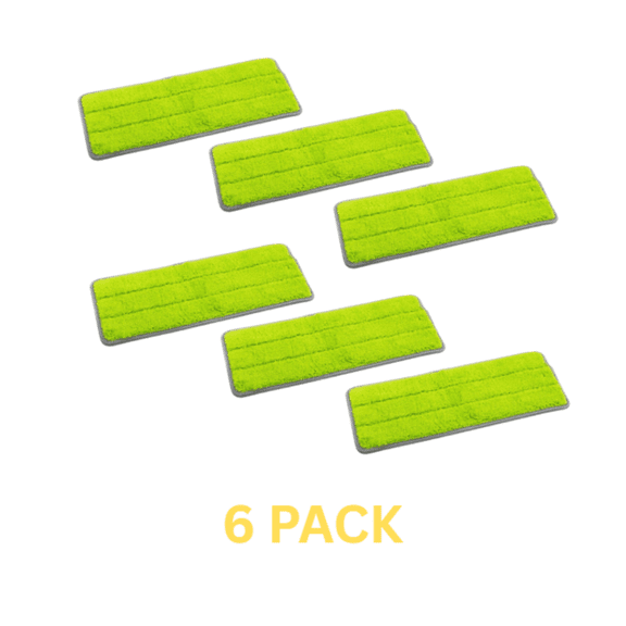 Libman Rinse 'n Wring Mop Microfiber Floor Mop Cloth Pads, 13" X 5" Replacement Refills, Wet amd Dry Water Chambers Power Blades - 6 Pack