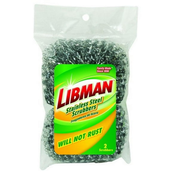 Libman Steel Scrubber 2 Pack (Pack of 5)