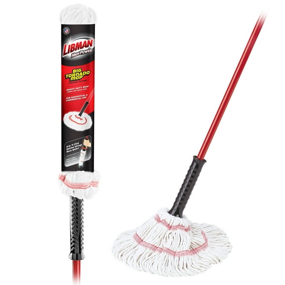 Libman Tornado Twist Mop Cotton Blend With Red Steel Handle